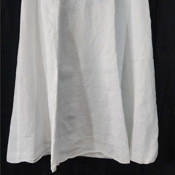 STYLE & CO.! PURE, FRESH WHITE LINEN! LIGHTWEIGHT WIDE WAISTBAND SKIRT! SZ 14 - Picture 4 of 7